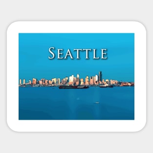 Seattle waterfront Sticker